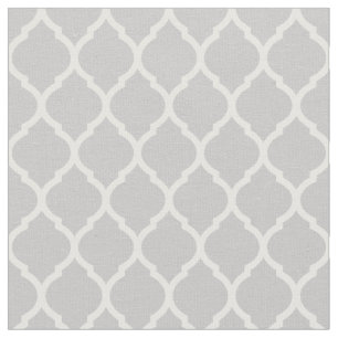 Tela Quatrefoil marroquí gris