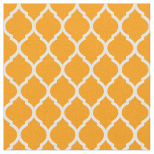 Tela Quatrefoil marroquí naranja