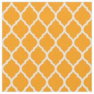 Tela Quatrefoil marroquí naranja