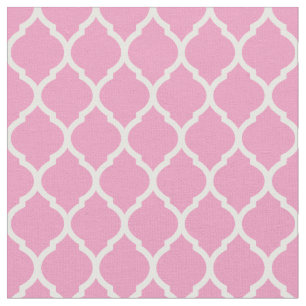 Tela Quatrefoil marroquí rosa