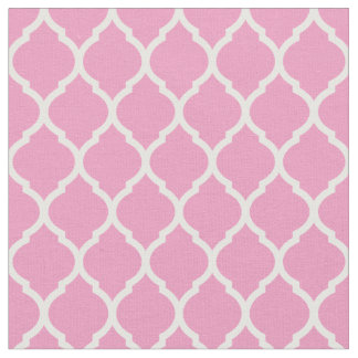 Tela Quatrefoil marroquí rosa