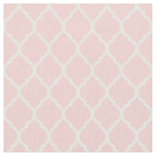 Tela Quatrefoil marroquí rosa claro (De cerca)
