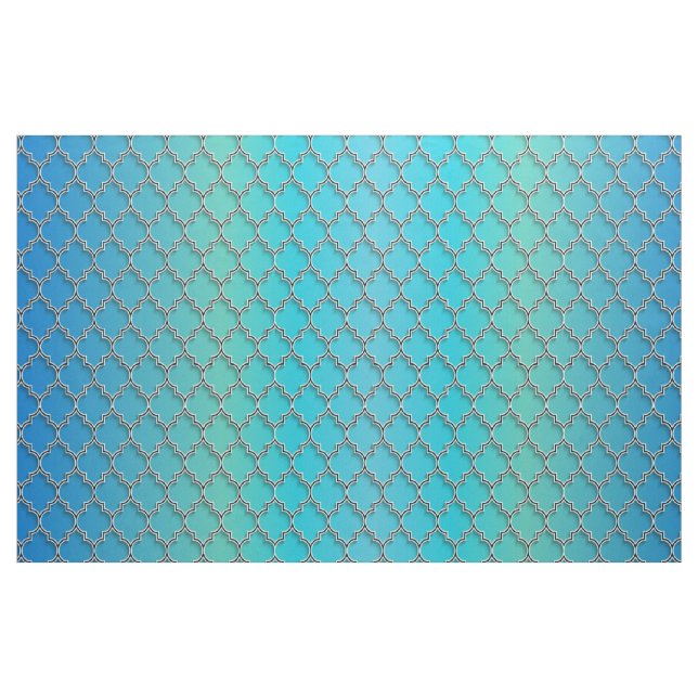 Tela Quatrefoil Ombre Azul (Yarda)