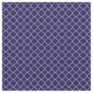 Tela Quatrefoil púrpura y blanco