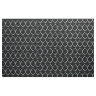 Tela Quatrefoil White sobre negro