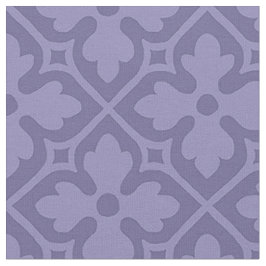 Tela Quatrefoils de renacimiento gótico, violeta silenc