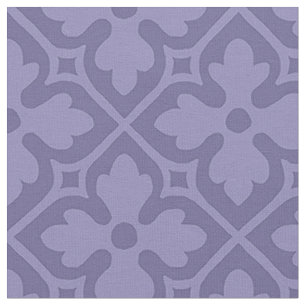 Tela Quatrefoils de renacimiento gótico, violeta silenc