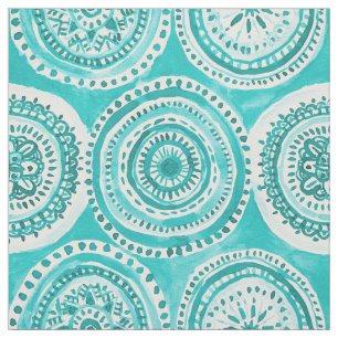 Tela QUÉ CIRCUNDA la acuarela de la mandala de la