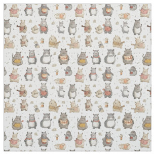 Tela Quirky Quarters: Whimsy Hippo
