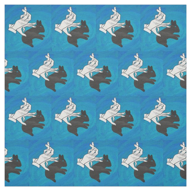 Tela Rabbit en la sombra sobre el azul (Retal)