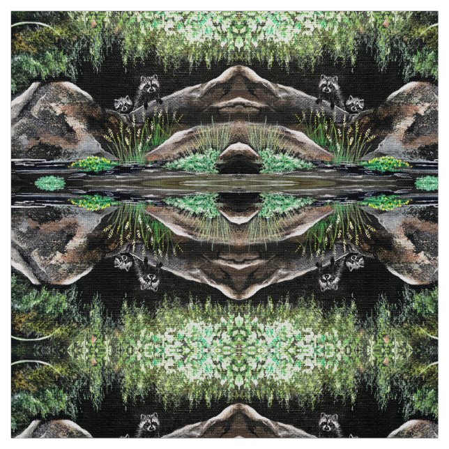 Tela Raccoon Spring Escape Fabric (Retal)