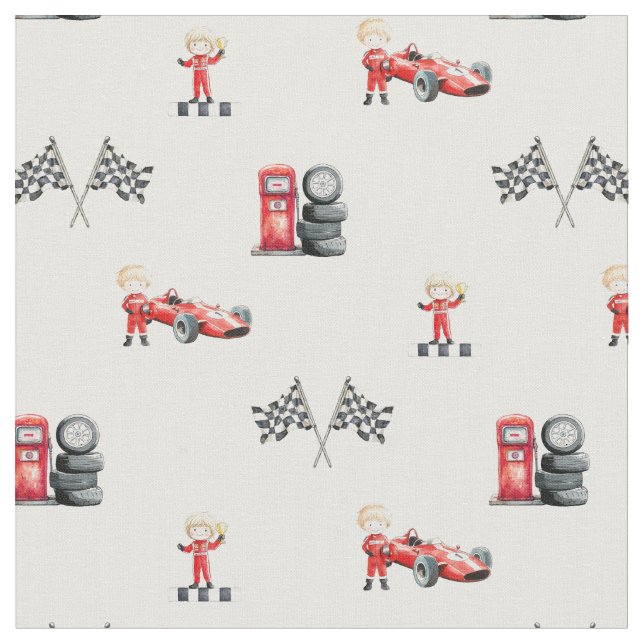 Tela Racing f1 formula boy nursery (De cerca)