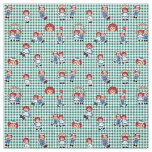 Tela Raggedy Ann y Andy en Green Gingham