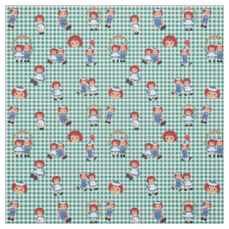 Tela Raggedy Ann y Andy en Green Gingham