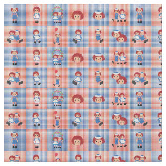 Tela Raggedy Ann y Andy Gingham en Checkerboard