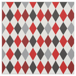 Tela Raider Red & Black Argyle Pattern Fabric