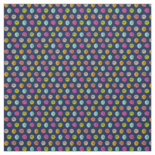 Tela Rainbow Confetti Polka Dot Party on Navy