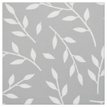 ramas de hojas patrón blanco sobre gris o CUALQUIE