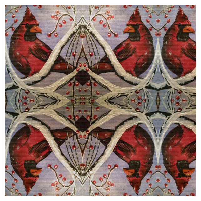 Tela Ramas del Cardenal Rojo (Retal)