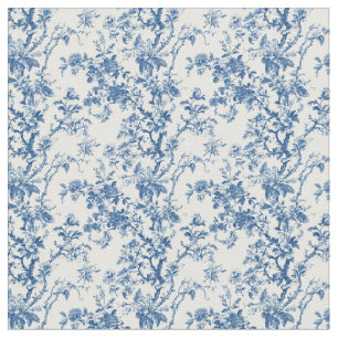 Tela Ramas Florales Blue Toile