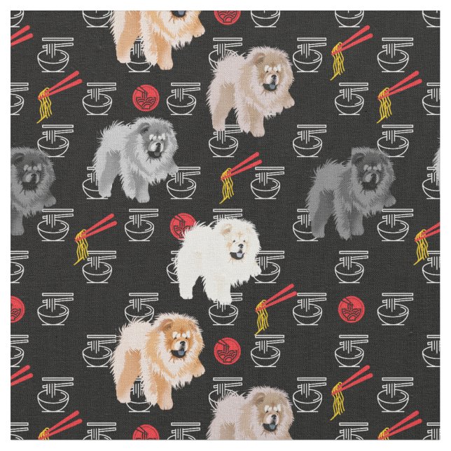 Tela RAMEN CHOWS Fabric (De cerca)