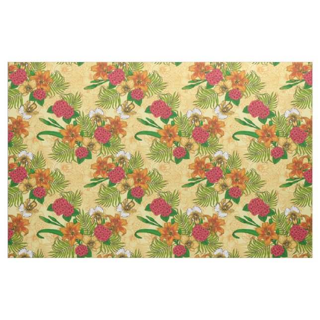 Tela Ramo tropical ("Cuarto gordo" (fat quarter))