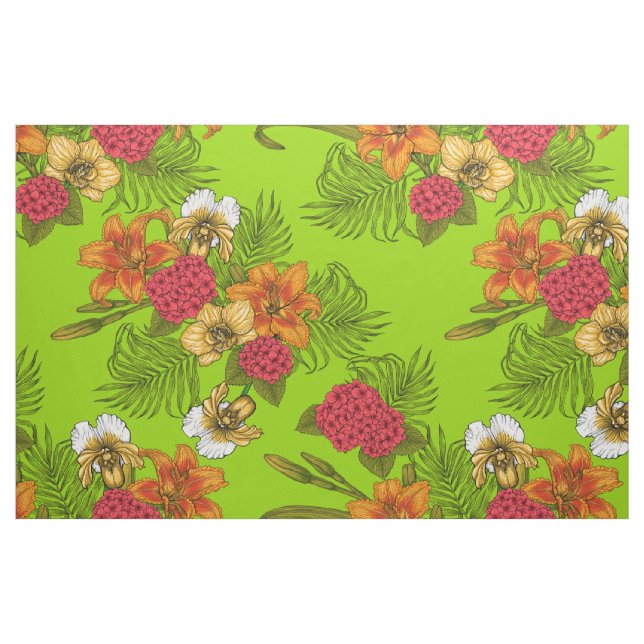 Tela Ramo tropical ("Cuarto gordo" (fat quarter))