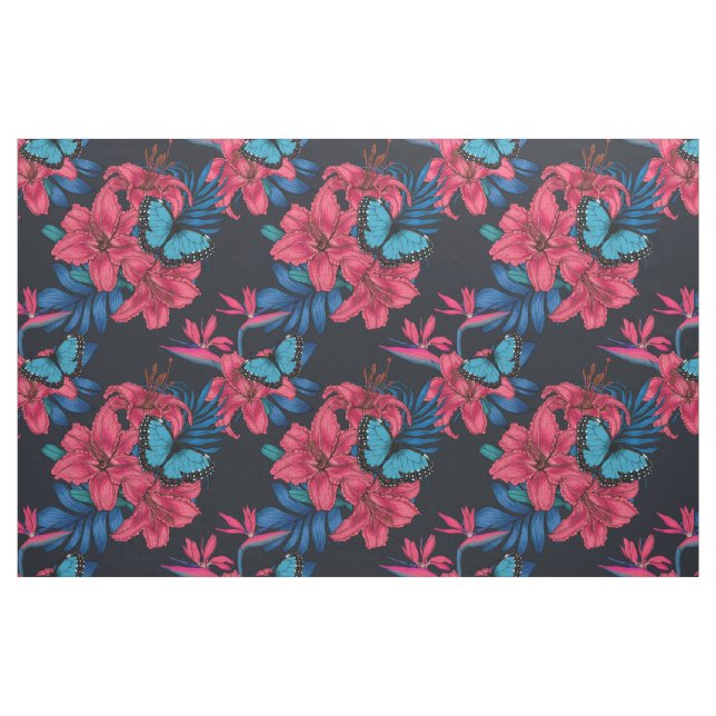 Tela Ramo tropical ("Cuarto gordo" (fat quarter))