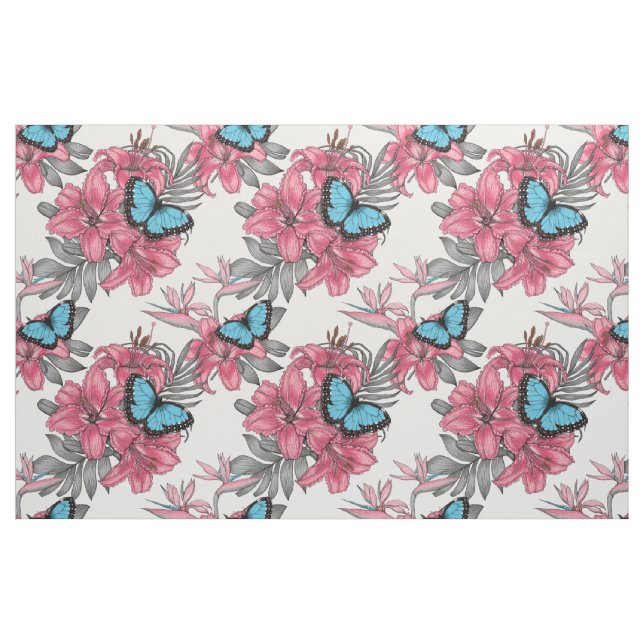 Tela Ramo tropical ("Cuarto gordo" (fat quarter))