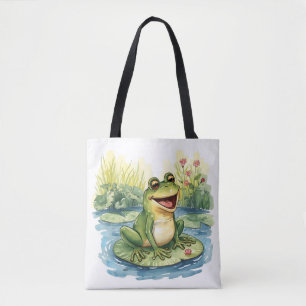 Tela Rana con bolso de té