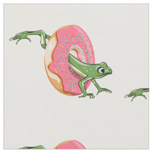 Tela Rana con donut helado rosa
