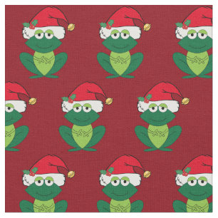 Tela Rana de Navidades rojos curados