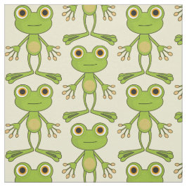 Tela Ranas divertidas animales verdes adorables plantil