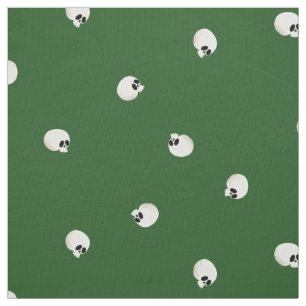Tela Random Cute Kawaii Skull Dots Green