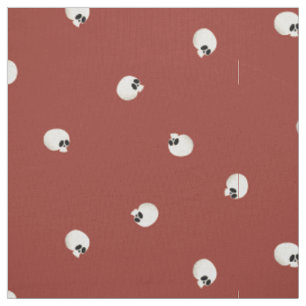 Tela Random Cute Kawaii Skull Dots Red