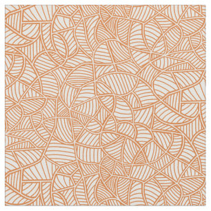 Tela Random Leaf Mosaic Dark Naranja