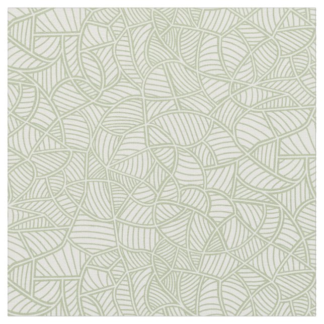 Tela Random Leaf Mosaic Pale Green (De cerca)