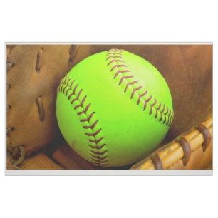 Tela rápida amarilla del algodón del softball (56"