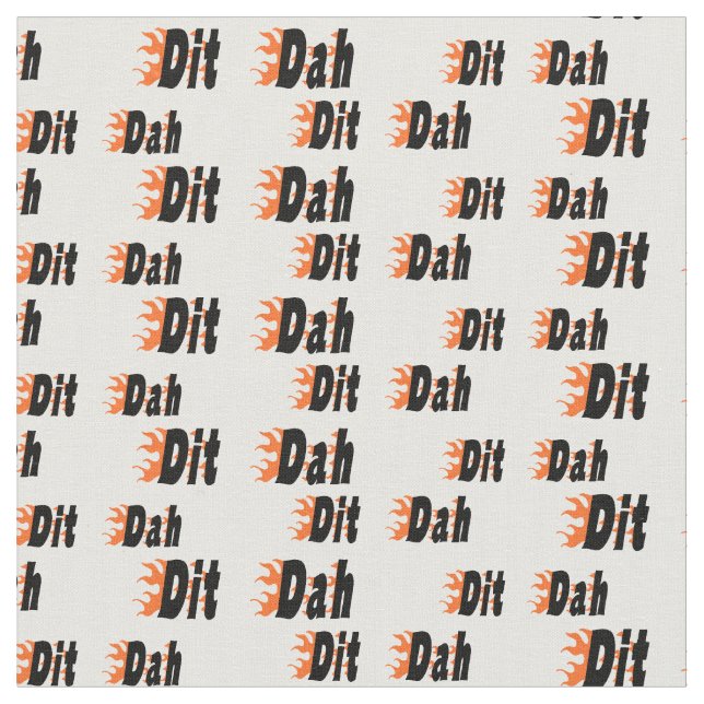 Tela Rápido envío de datos y Dahs Ham Radio Fabric (De cerca)