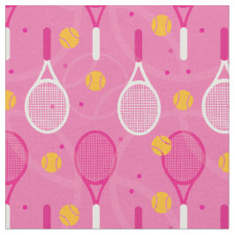Tela Raquetas de tenis de color rosa