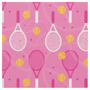 Tela Raquetas de tenis de color rosa