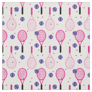 Tela Raquetas de tenis 💜, de color rosa 💟 y viole