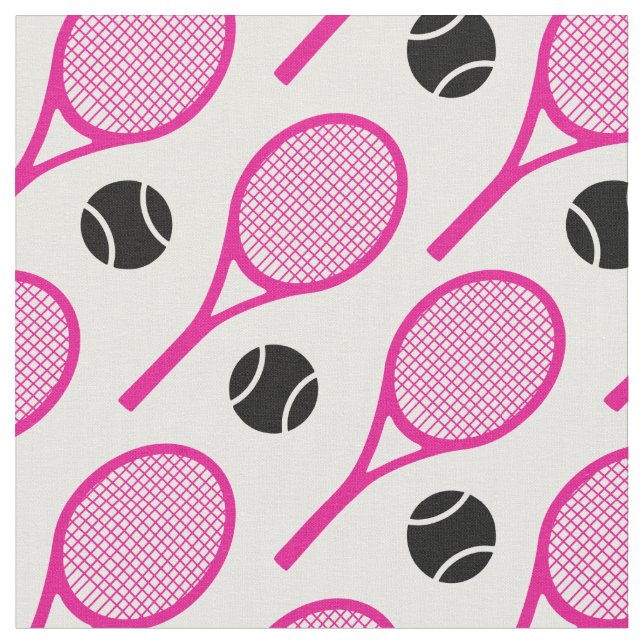 Tela raquetas de tenis rosadas de personalizable (ver d (De cerca)