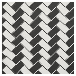 Tela Raspa de arenque blanco y negro