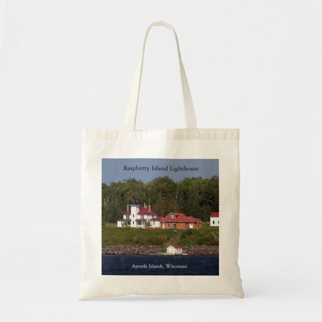 Tela Raspberry Island Lighthouse 2 bolso de aleta (Frente)