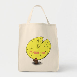 Tela Ratón cortado con bolso de mano personalizado de q