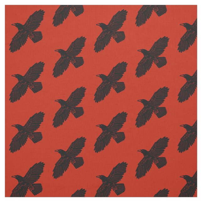 Tela Raven en rojo (Retal)