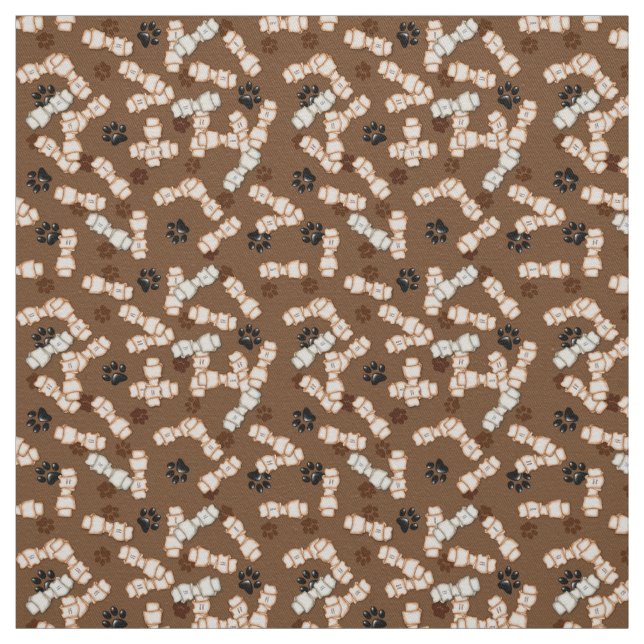 Tela Rawhide Dog Bones-Fabric (Retal)