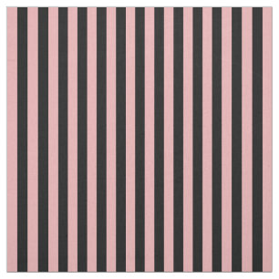 Tela Rayado vertical rosa claro y negro