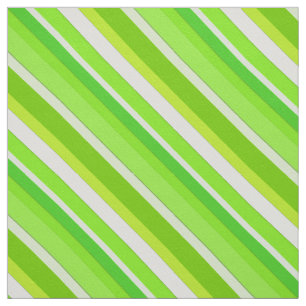 Tela Rayas acodadas del caramelo - verde lima y blanco